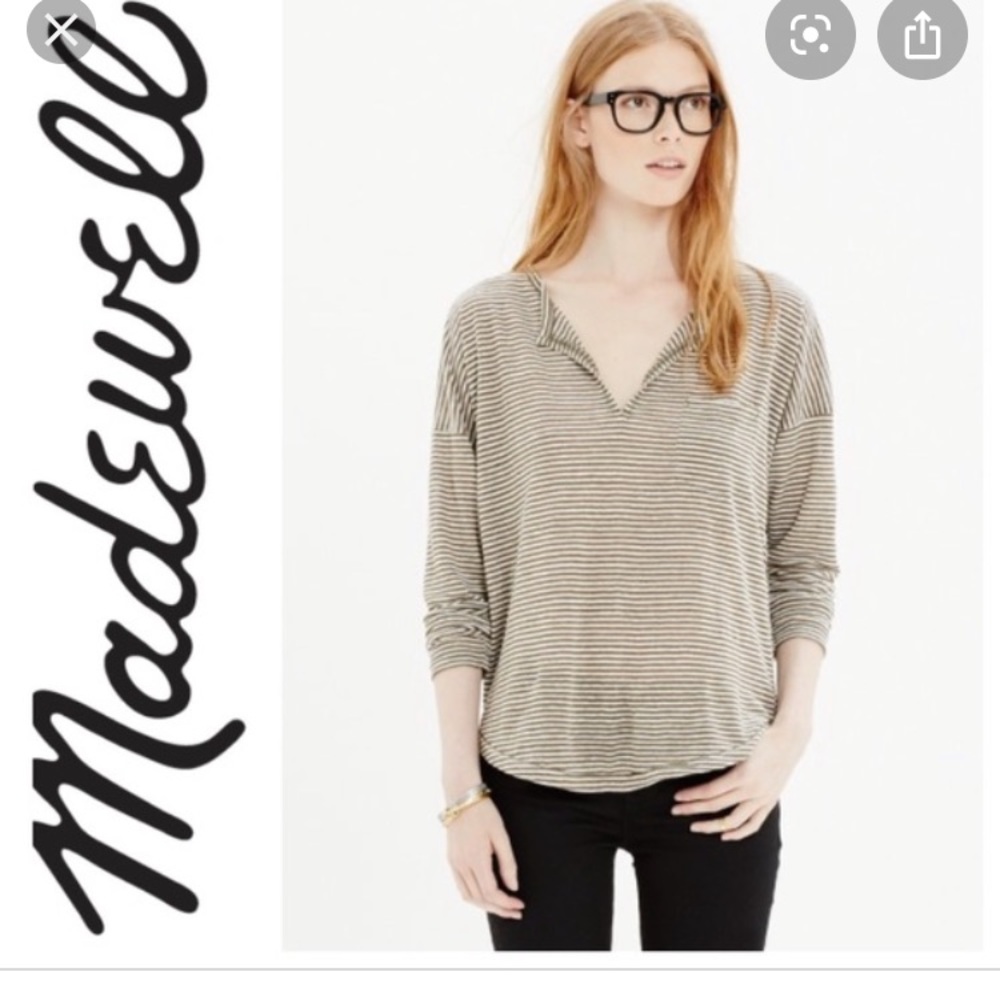 Madewell linen telegraph tee